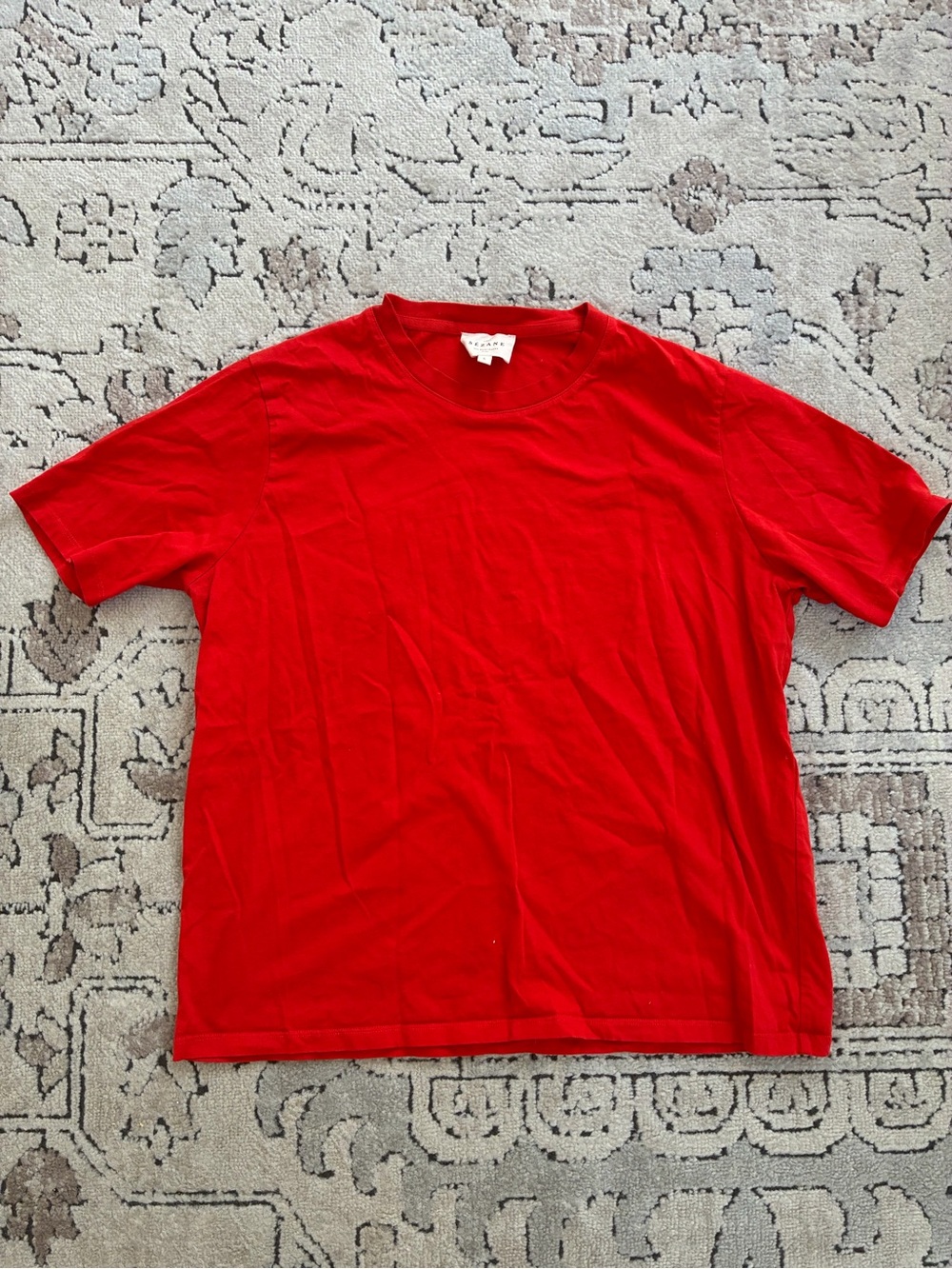 Sézane Bright Red Short Sleeve Tee